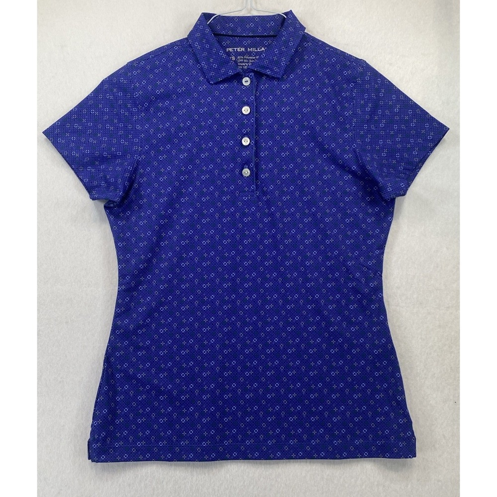 New Peter Millar Golf Circle Back Polo Womens Size Xtra Small PCBLU C141